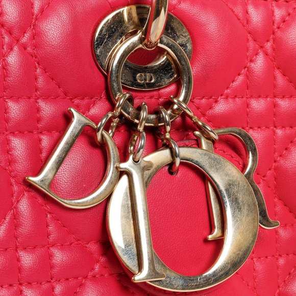 Christian Dior - Fuchsia Pink Lady Dior Handbag - Medium - Picture 6 of 9